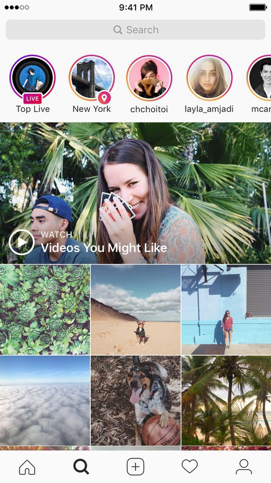 인스타그램에 추가된 위치 별 게시물 검색 기능<인스타그램 제공>